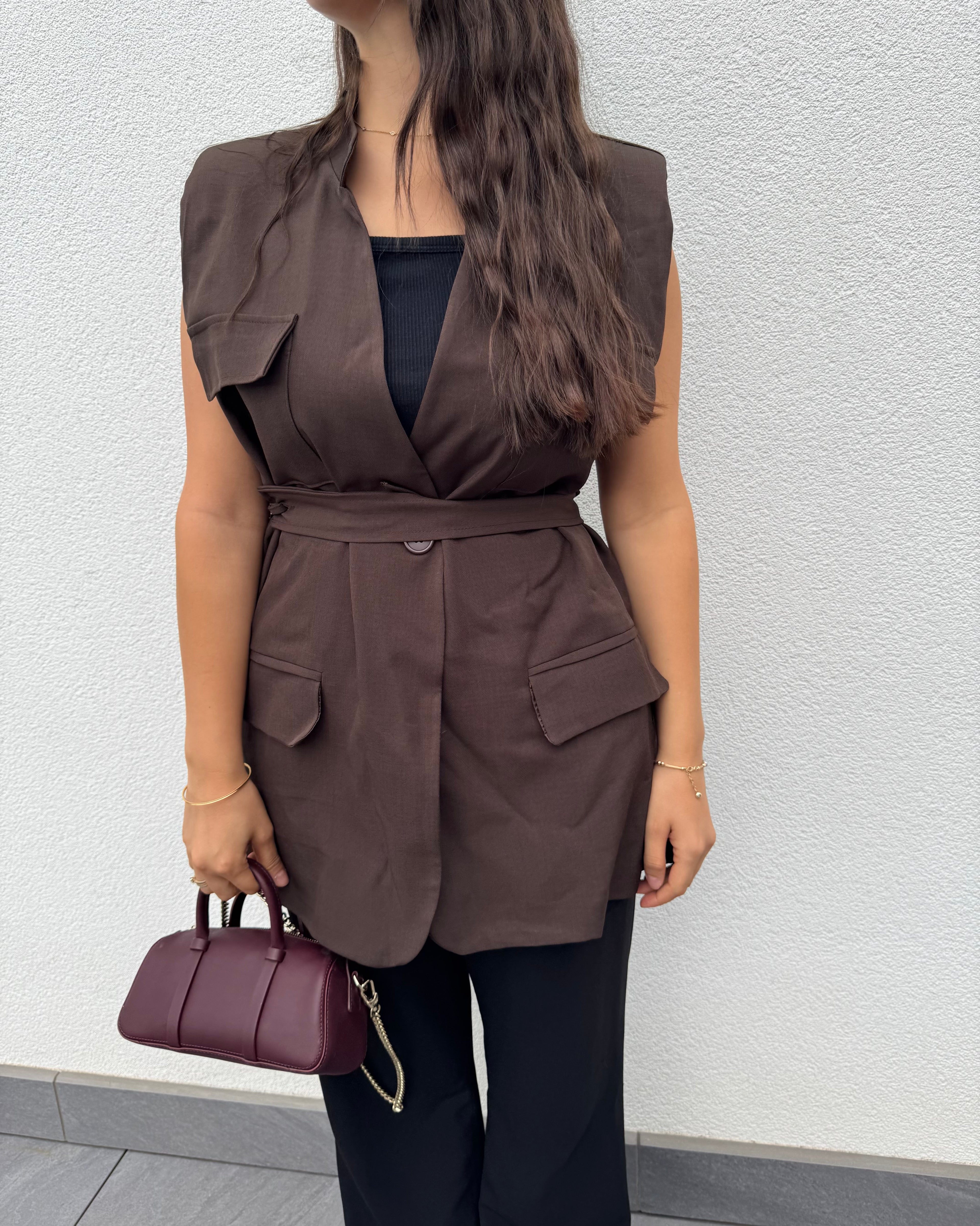 BLAZER OVERSIZE SANS MANCHES