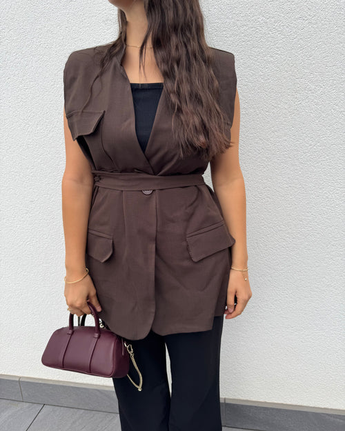 BLAZER OVERSIZE SANS MANCHES